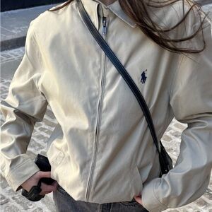 $185 Polo Ralph Lauren bi swing windbreaker jacket Khaki beige